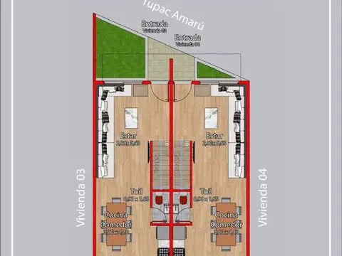 Depto Tipo Casa en Venta de 4 ambientes