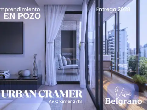 Venta Departamento 3 ambientes  con balcón terraza en Belgrano - En pozo.