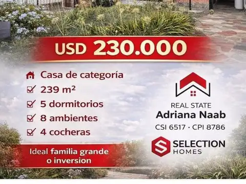 Casa en Venta con 4 cocheras