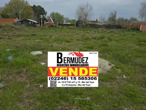 Venta lote calle 75 entre 9 y 10 mar del tuyu oportunidad