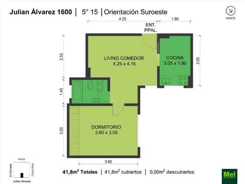 Julián Álvarez 1600, Piso 5