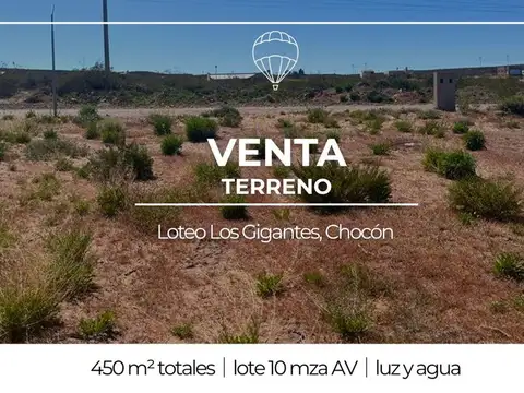 VENTA TERRENO LOS GIGANTES CHOCÓN