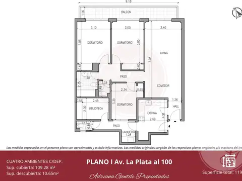 Departamento en Venta de 4 dormitorios