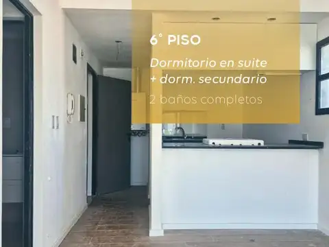 Departamento en venta dos dormitorios con balcon frente y terraza Abasto Rosario