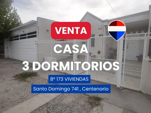 VENTA CASA 3 DORM.. STO. DOMINGO 741 CENTENARIO