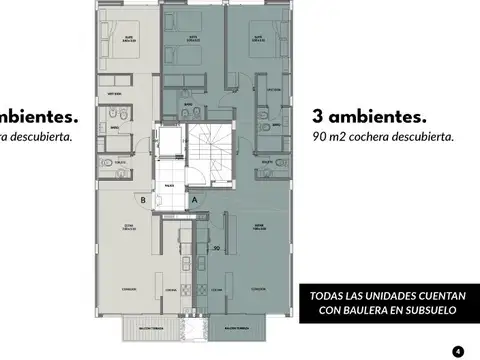 Departamento en Venta con 1 cocheras