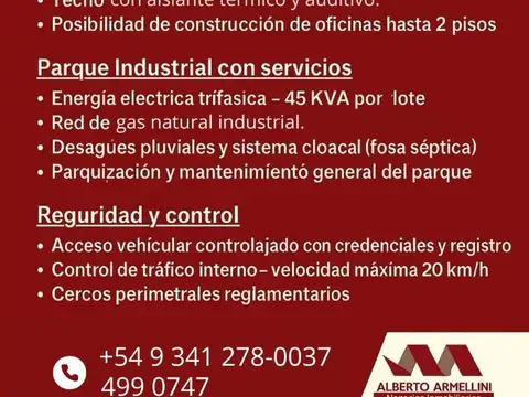 GALPON A ESTRENAR - MICRO PARQUE INDUSTRIAL