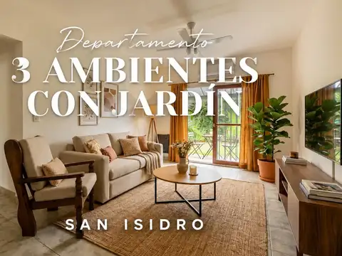 DEPARTAMENTO 3 AMBIENTES VENTA SAN ISIDRO JARDIN