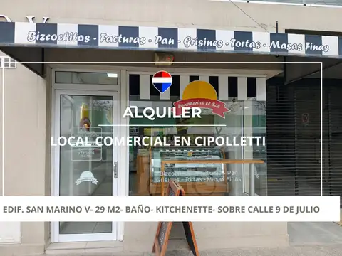 ALQUILER DE LOCAL COMERCIAL - CENTRO DE CIPOLLETTI