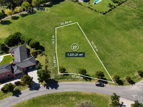 LOTE EN VENTA DE 1221M2 EN BARRIO FINCAS DEL ALBA, EZEIZA