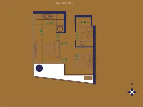 Departamento en Venta de 1 dormitorio