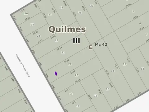 Terreno en Venta en Quilmes, USD 65.000