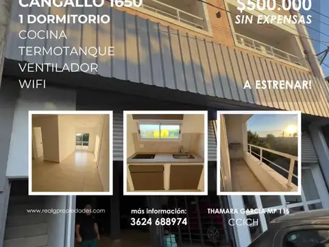 Departamento de un dormitorio a estrenar!