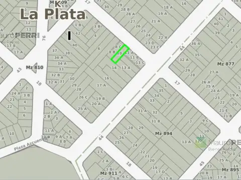 Terreno en Venta 8  mts Frente