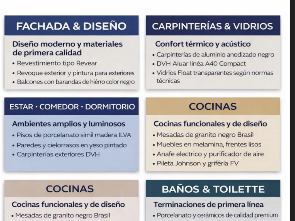 ARCADIA de  1 y 2 Dormitorios