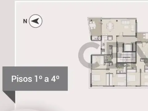 Departamento 4 ambientes con 1 baño