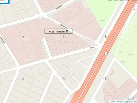 VENTA LOTE 14 A METROS DE RUTA 3 , VIRREY DEL PINO