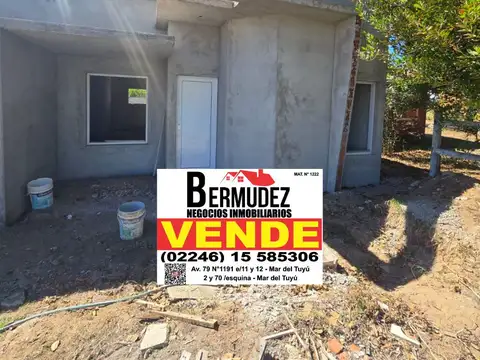 Venta Chalet 3 Ambientes Al Frente, A Estrenar Calle 88 Entre 6 Y 7 Mar Del Tuyu Oportunidad 