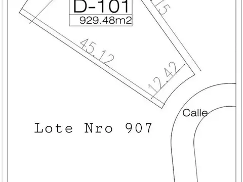 Terreno en Venta 45  mts Fondo