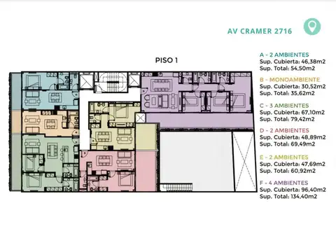 Departamento en Venta en Belgrano, USD 153.000