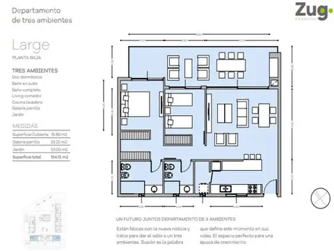 Departamento en venta con renta en Zug Caamaño, Pilar, Joaquin V. Gonzalez 535