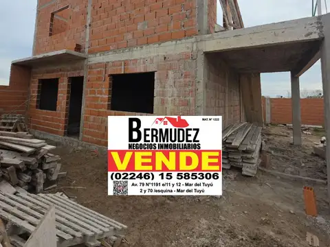 VENTA DEPTO TIPO CASA 3 AMBIENTES A ESTRENAR CALLE 57 ENTRE 9 Y 10 MAR DEL TUYU ANTICIPO Y CUOTAS!!