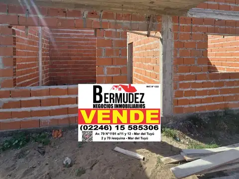 VENTA DEPTO TIPO CASA 3 AMBIENTES A ESTRENAR CALLE 57 ENTRE 9 Y 10 MAR DEL TUYU