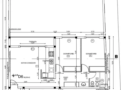 Departamento en Venta de 3 ambientes