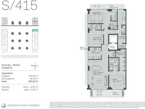 Departamento 4 ambientes con 3 baños