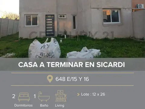 Se vende casa a terminar en Villa Parque Sicardi, La Plata