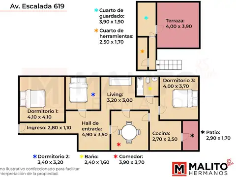 Depto Tipo Casa en Venta de 5 ambientes