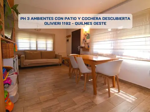 VENTA PH 3 AMBIENTES CON PATIO Y COCHERA QUILMES