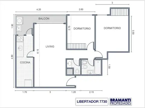 Departamento en Venta de 2 dormitorios