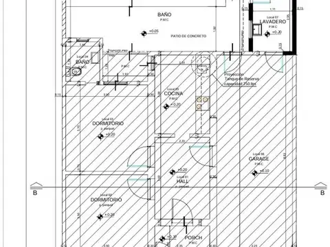 Casa 3 ambientes con 2 baños