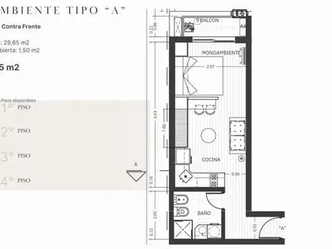 Exc Monoambiente Vta Estrenar Balcon Pje Mollinedo 200