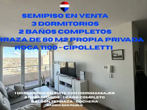 Venta departamento 3 dormitorios - b° san pablo