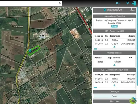 VENTA - 12 HECTÁREAS INDUSTRIALES - RP6, CAMPANA