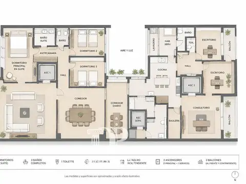 Departamento en Venta de 5 dormitorios