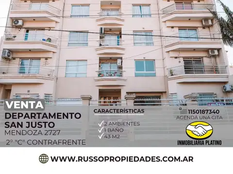 Venta departamento 2 ambientes San Justo