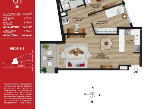 Departamento en Venta de 3 ambientes