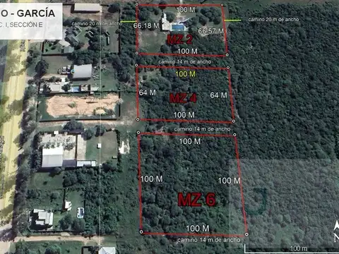 Lotes de 480m², 600m², 640², 800 m²
