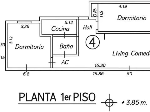 Depto Tipo Casa en Venta de 3 ambientes