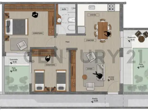 Departamento en Venta de 3 ambientes