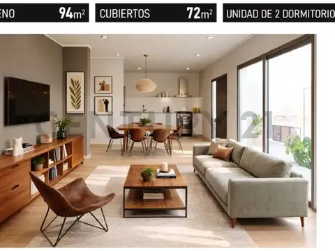 65 e/ 18 y 19 PH interno a Estrenar 2 Dormitorios + 2 Patios Entrega Diciembre 2026
