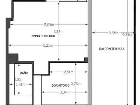Departamento de 2 Ambientes Amplio con Balcón Terraza en Villa Urquiza