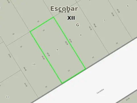Lote en venta, Córdoba entre Felipe Boero y P. Mendocinas (Parcela N°9 de la Manzana 3b), Belén de Escobar. ¡ESCRITURA INMEDIATA! VENTA DE CONTADO O CON ANTICIPO Y CUOTAS