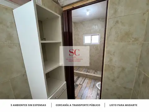 DEPARTAMENTO 3 AMBIENTES CON TERRAZA Y SIN EXPENSAS EN EL PALOMAR