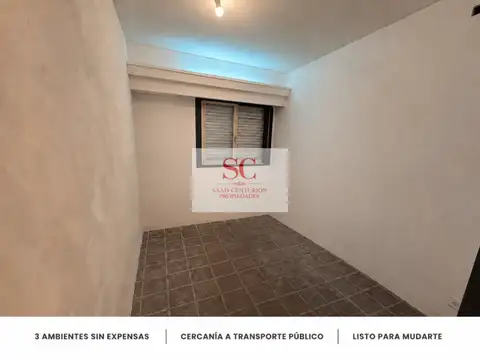 Departamento 3 ambientes con 1 baño