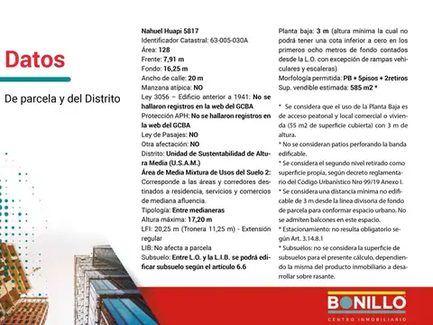 Lote venta Villa Urquiza