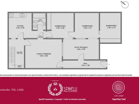 Depto Tipo Casa en Venta de 3 dormitorios